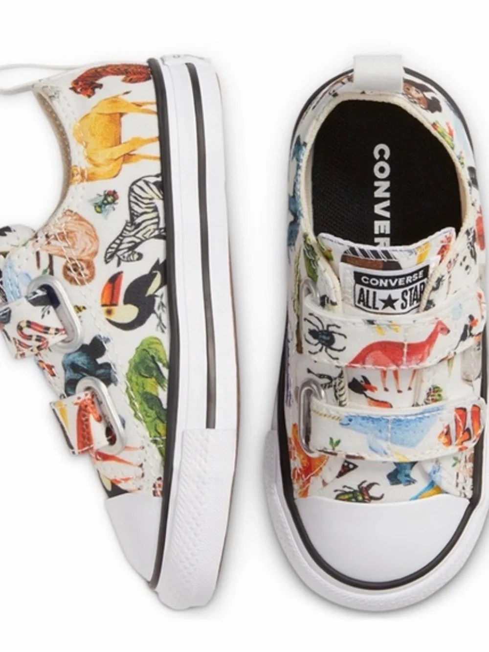Converse Kids' All Star Animal Print Low Top Sneakers - White